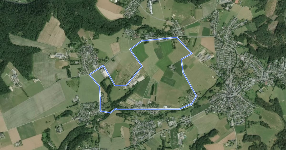 Маршрут Obstweg Witzhelden на спутниковом снимке