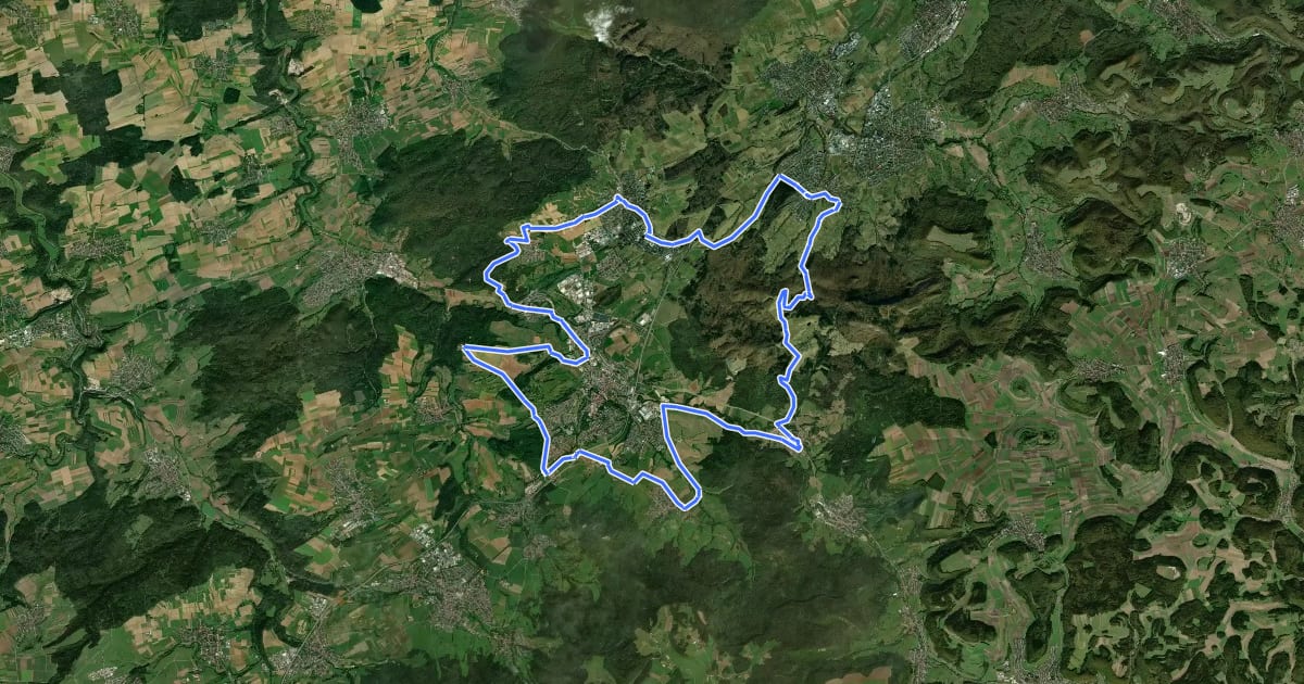 Маршрут Obstwiesen-Tour на спутниковом снимке