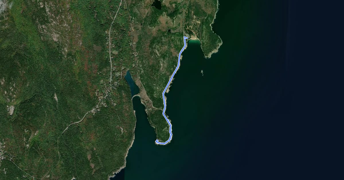 Маршрут Ocean Path на спутниковом снимке