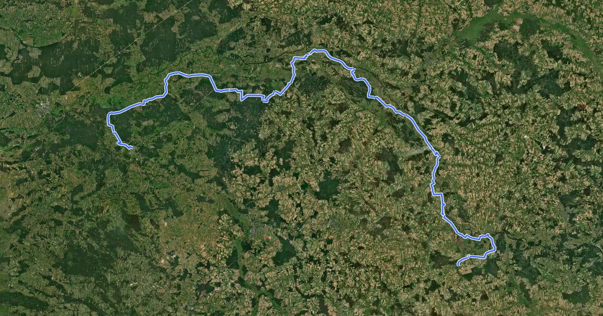 Маршрут Łochów, PKP - Knychówek на спутниковом снимке