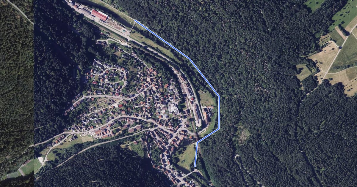 Маршрут Ochsenbrücke - Unterreichenbach Badeplatzbrücke на спутниковом снимке