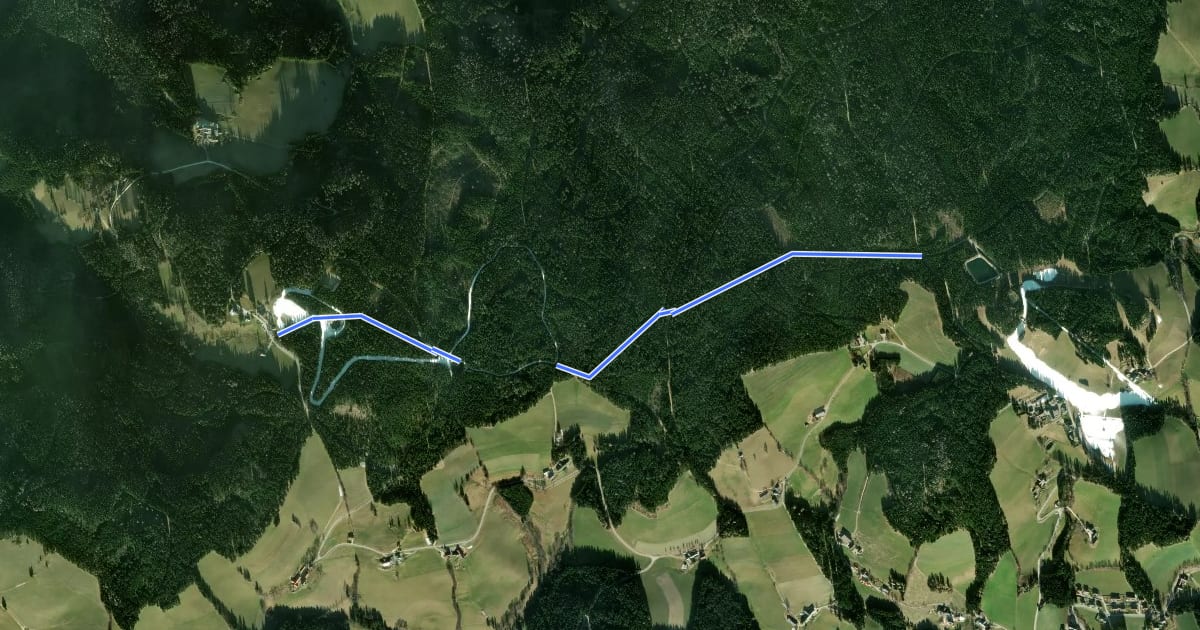Маршрут Ochsenkopf Höhenweg на спутниковом снимке