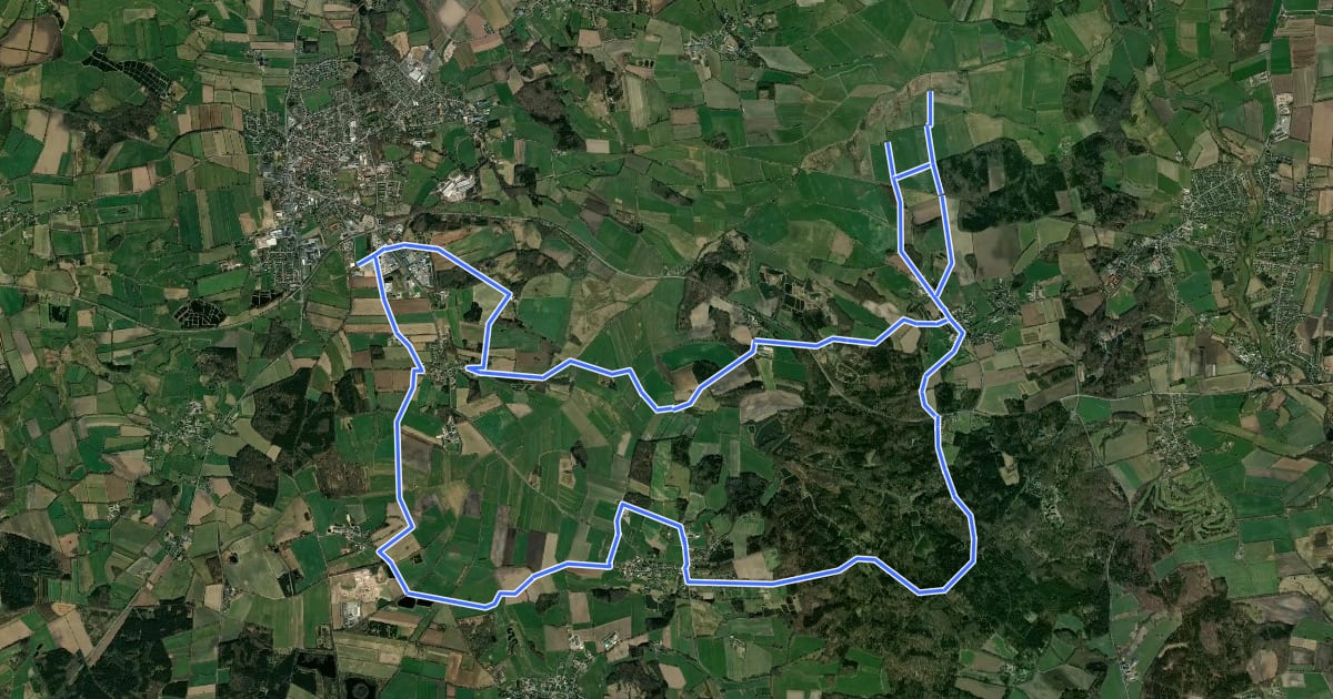 Маршрут Ochsenweg, Exkurs Ochsenschleichweg на спутниковом снимке