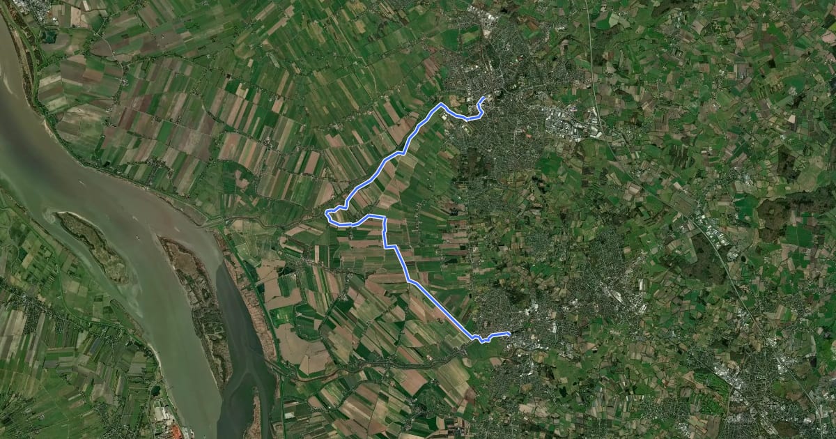 Маршрут Ochsenweg, Exkurs Seestermüher Marsch на спутниковом снимке