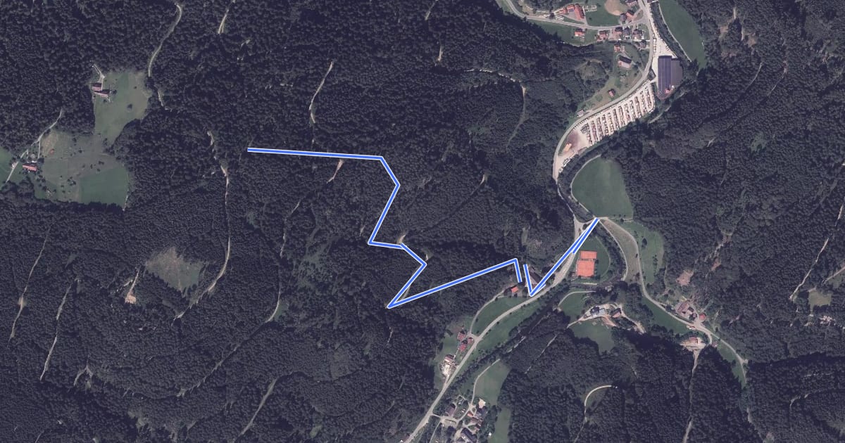 Маршрут Ochsenwirts Eiche - Ochsenhütte на спутниковом снимке