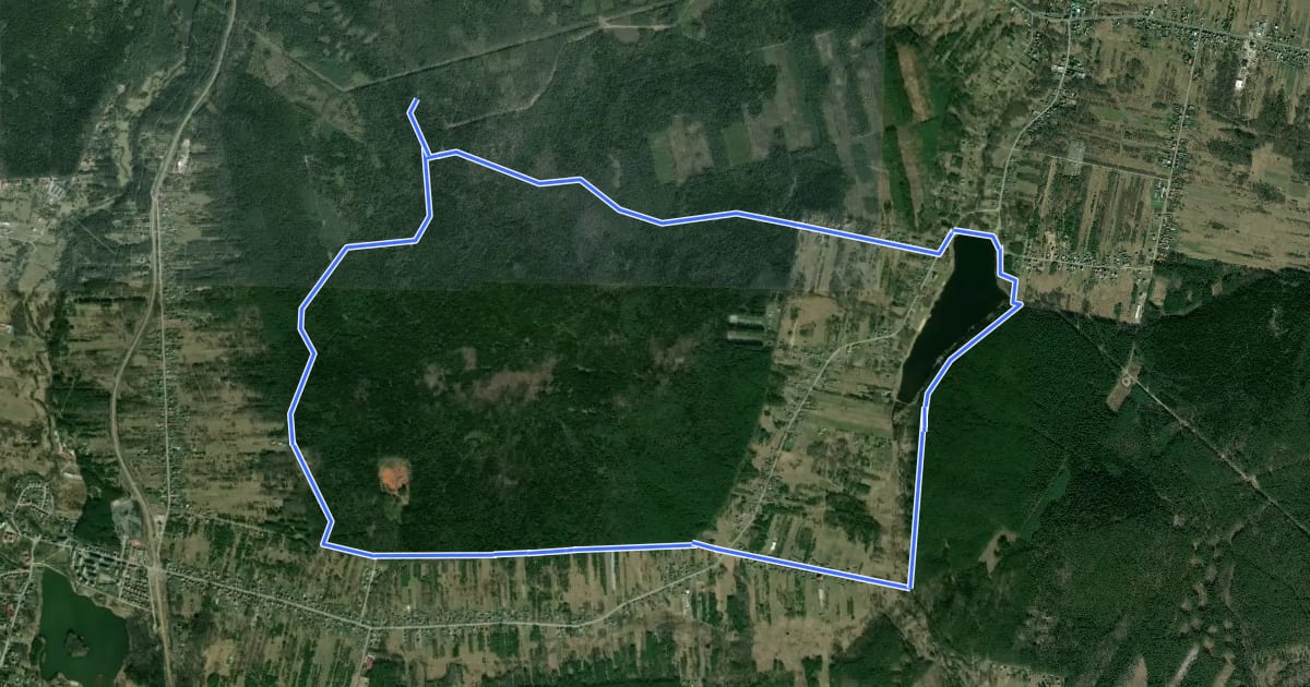 Маршрут Oczy Ziemi (Czas w Las) на спутниковом снимке