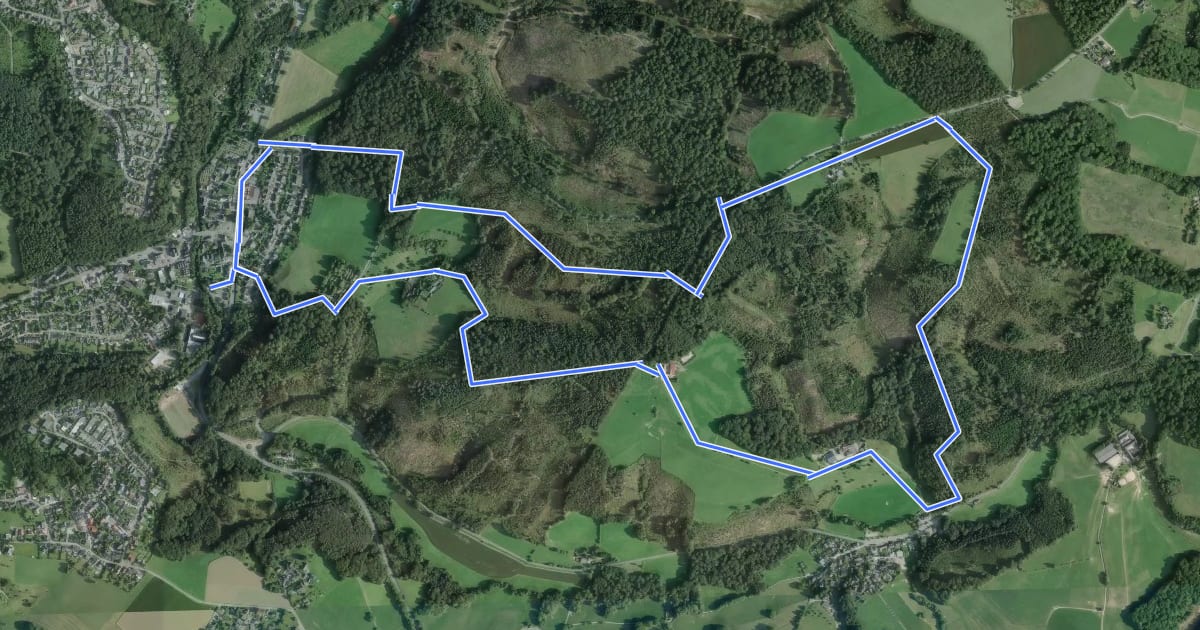 Маршрут Odenthal Rundweg A2 на спутниковом снимке