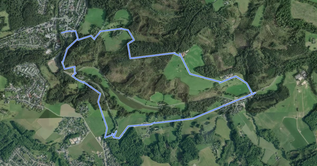 Маршрут Odenthal Rundweg A3 на спутниковом снимке