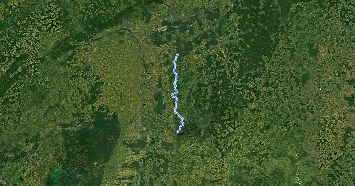 Маршрут Odenwald-Vogesen-Weg Teil 1 на спутниковом снимке