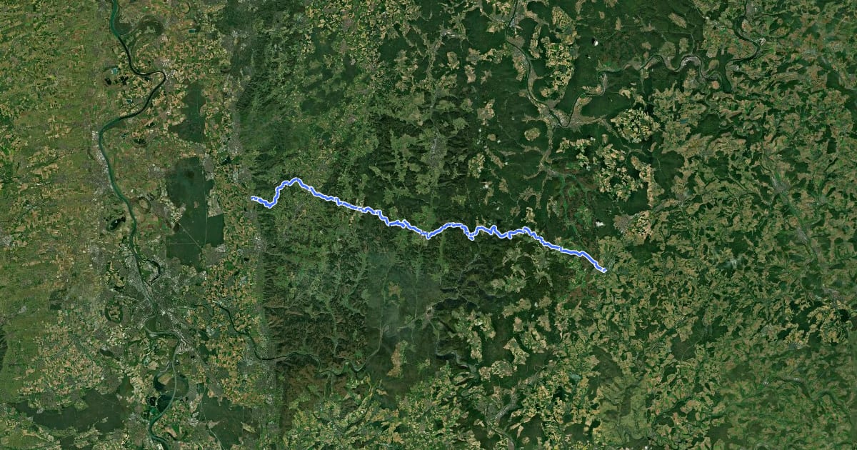 Маршрут Odenwaldklub HW 26, Laudenbach - Hesselbach - Buchen на спутниковом снимке