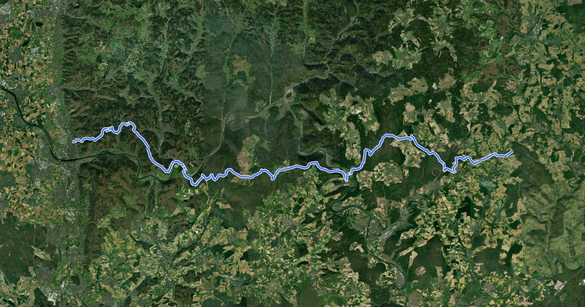 Маршрут Odenwaldklub HW 36 - HD-Handschuhsheim - Neckargerach - Oberschefflenz на спутниковом снимке