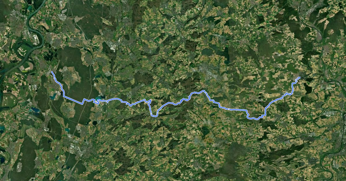 Маршрут Odenwaldklub HW 46, Waghäusel - Steinsberg -Bad Rappenau на спутниковом снимке