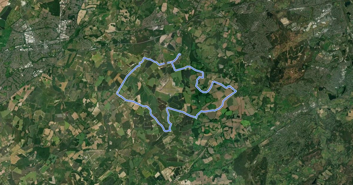Маршрут Odiham circular (Cycling Discoveries in and Around North Hampshire) на спутниковом снимке