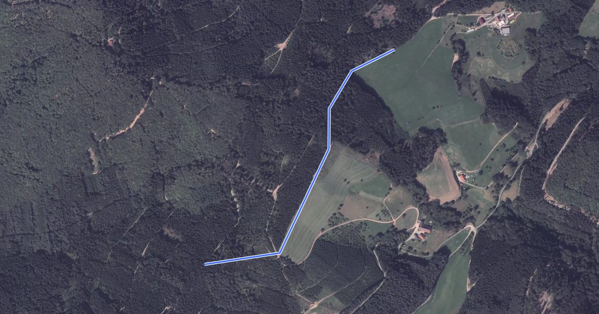 Маршрут Oelwald - Dierlisberg на спутниковом снимке