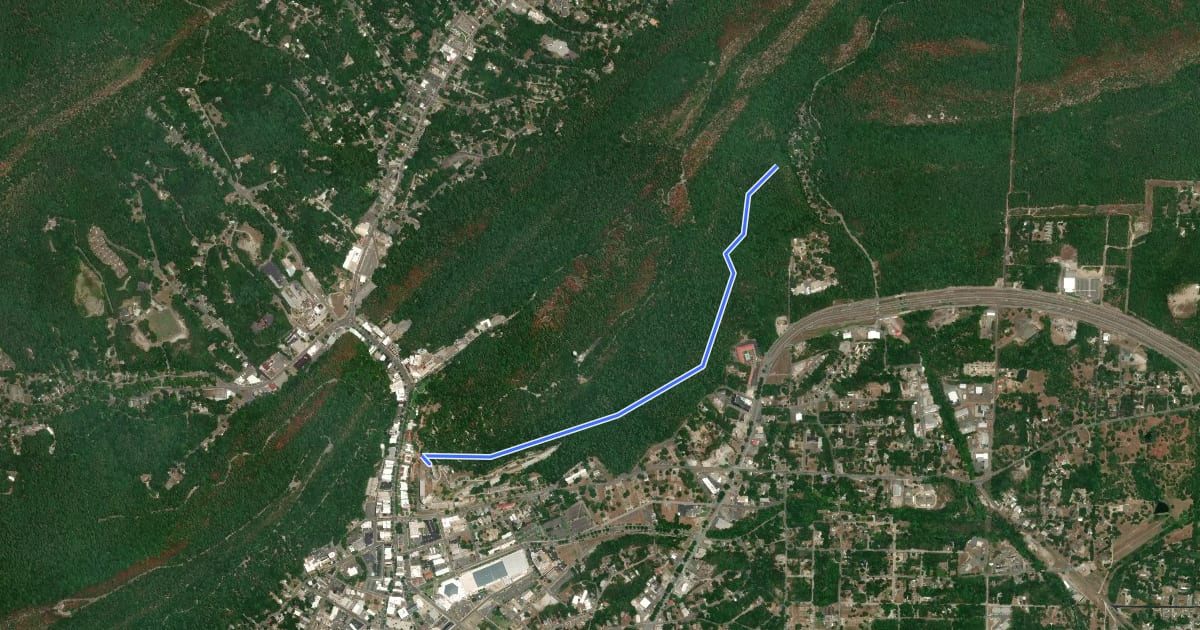 Маршрут Oertel Trail на спутниковом снимке