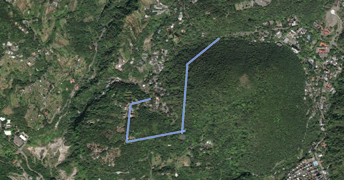 Маршрут 橫嶺古道 Off Road на спутниковом снимке