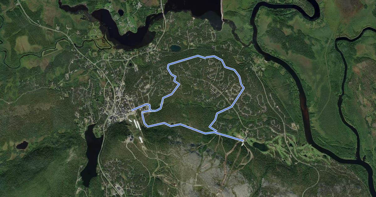 Маршрут Official Levi Nordic Walking track 14 на спутниковом снимке