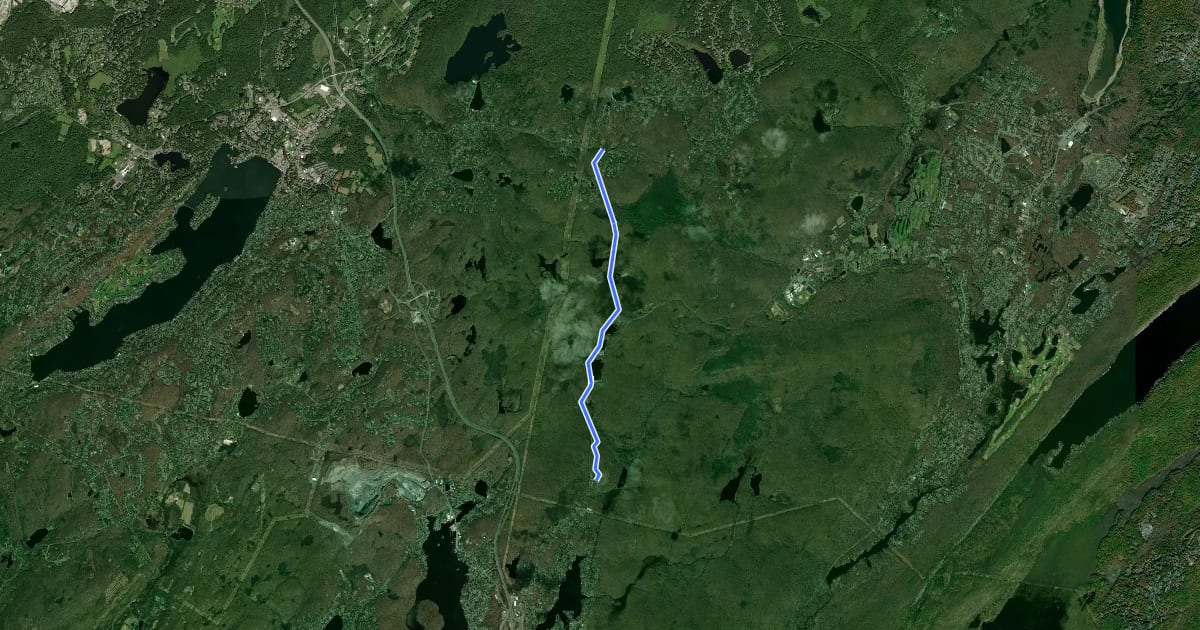 Маршрут Ogden Mine Railroad Trail на спутниковом снимке