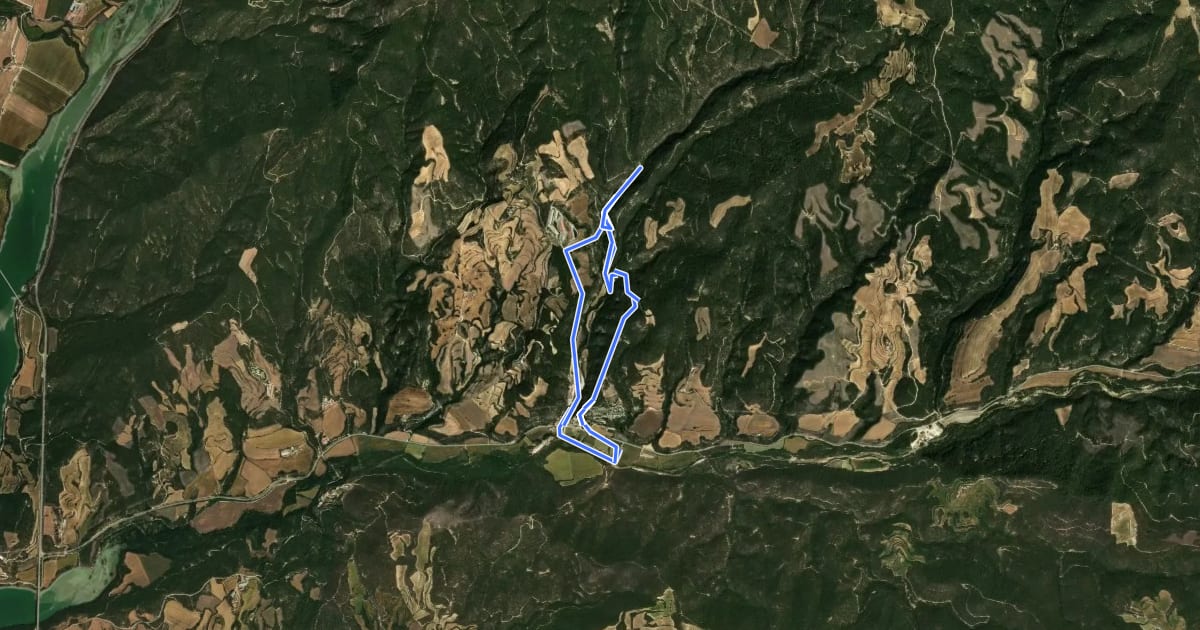 Маршрут Ogern, ruta del patrimoni на спутниковом снимке