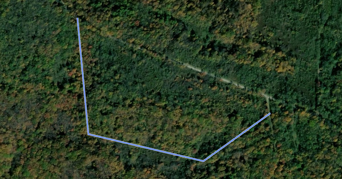 Маршрут Ohiopyle - Sarver Loop на спутниковом снимке