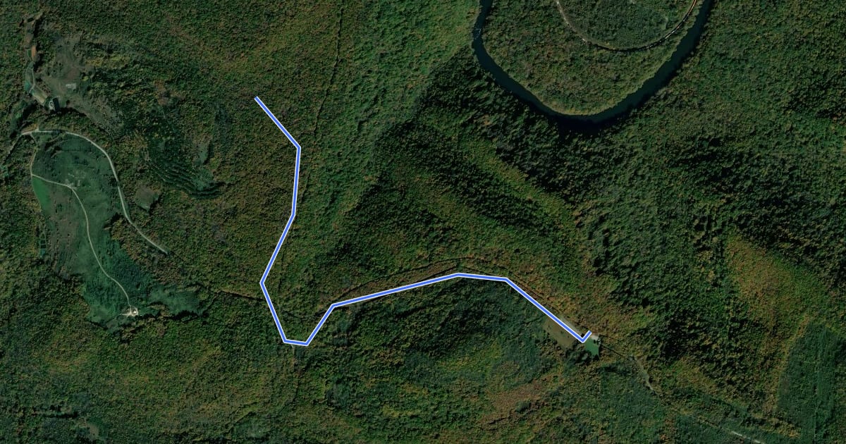 Маршрут Ohiopyle - Sugarloaf на спутниковом снимке