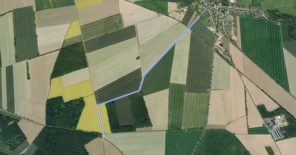 Маршрут Ohrdorf Süd (68) - K109 Abzweig Ohrdorf (69) на спутниковом снимке