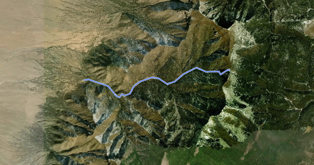Маршрут Ojito Trail на спутниковом снимке