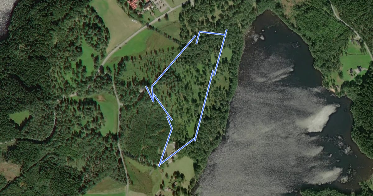 Маршрут OK Mark 1,5 km Motionsspår на спутниковом снимке