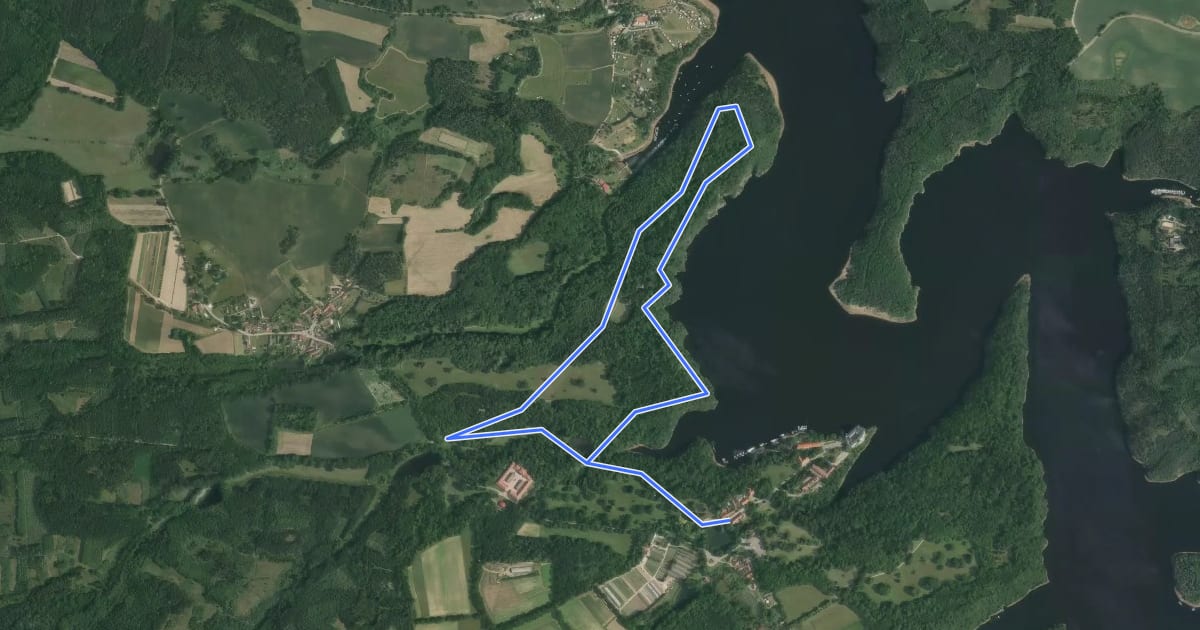 Маршрут Okružní trasa - park на спутниковом снимке