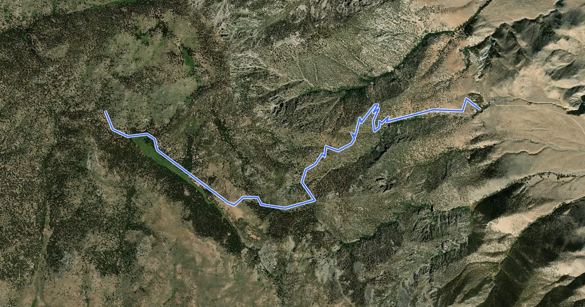 Маршрут Olancha Pass Trail на спутниковом снимке