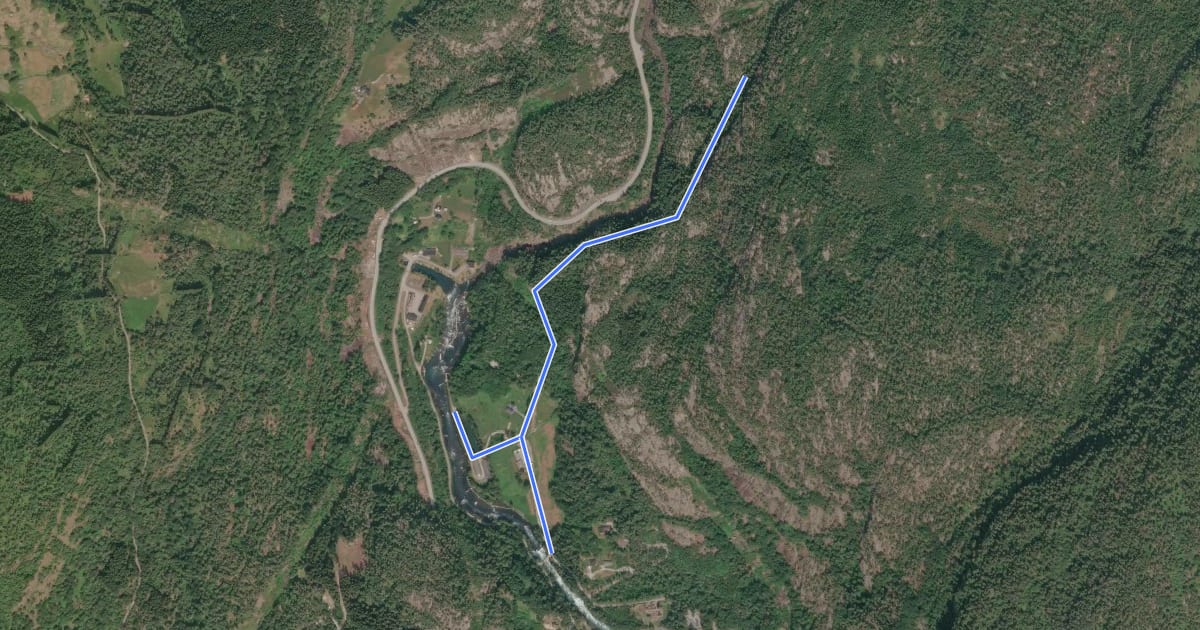 Маршрут Olavskjelda на спутниковом снимке