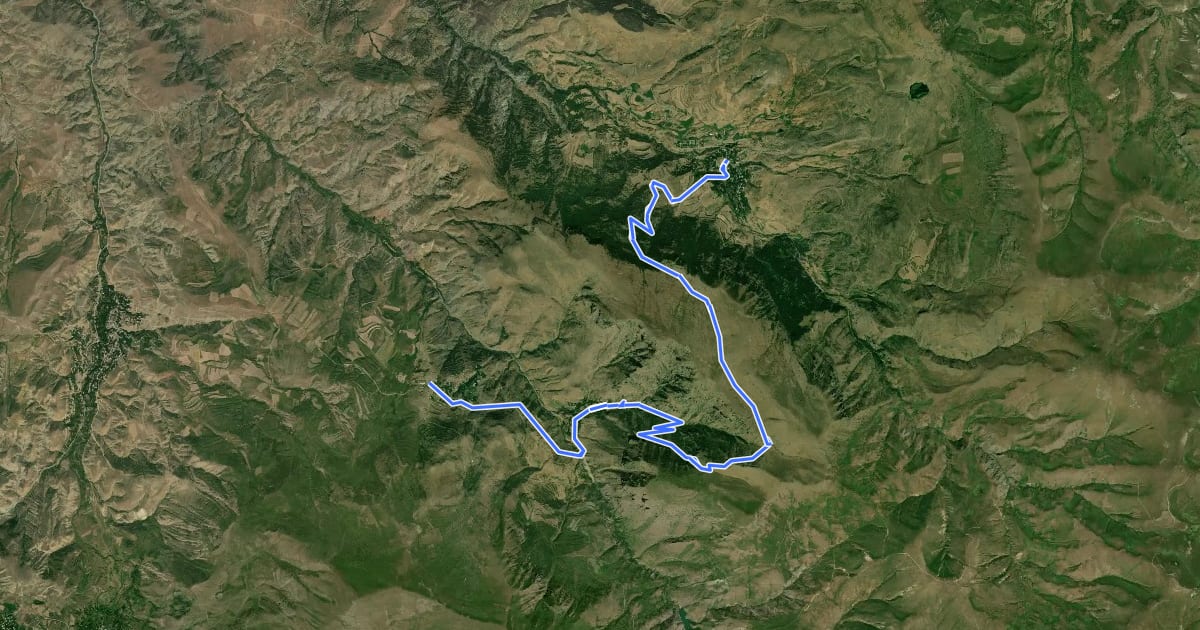 Маршрут Old Bandit Road (Gomk – Artavan Trail) на спутниковом снимке