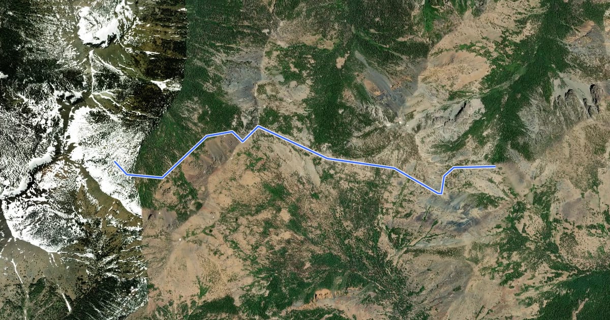 Маршрут Old County Line Trail на спутниковом снимке