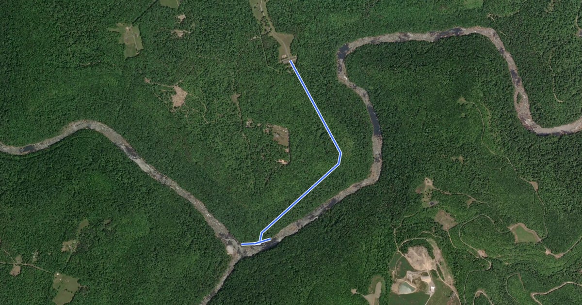 Маршрут Old Ferry Road Trail на спутниковом снимке