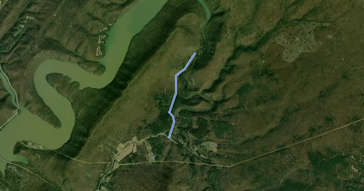 Маршрут Old Forge Road на спутниковом снимке