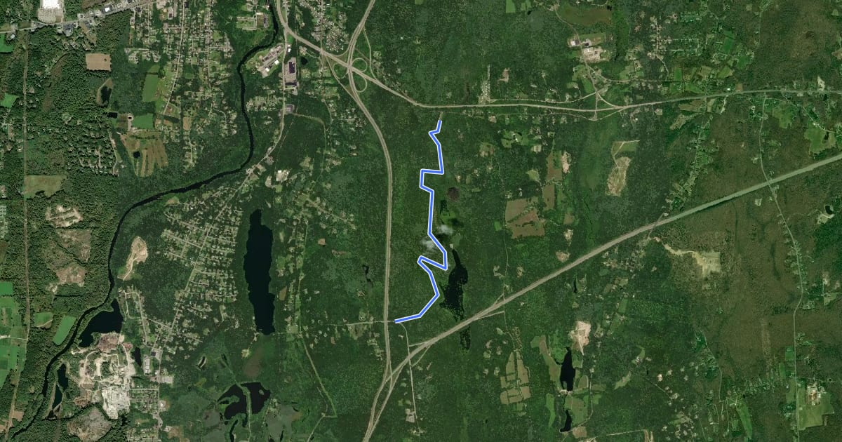 Маршрут Old Furnace Trail на спутниковом снимке