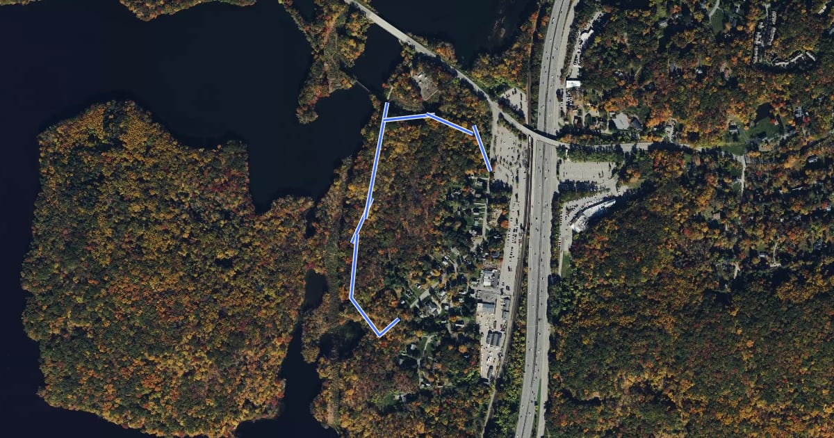 Маршрут Old Goldens Bridge Loop на спутниковом снимке