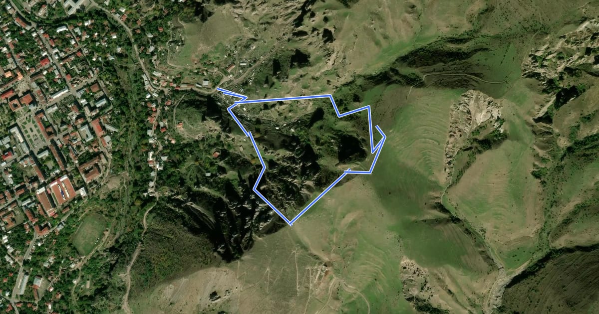 Маршрут Old Goris Trail на спутниковом снимке