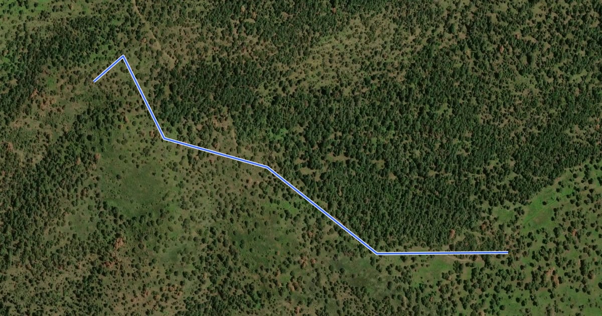 Маршрут Old Grindstone Mesa Spur Trail на спутниковом снимке
