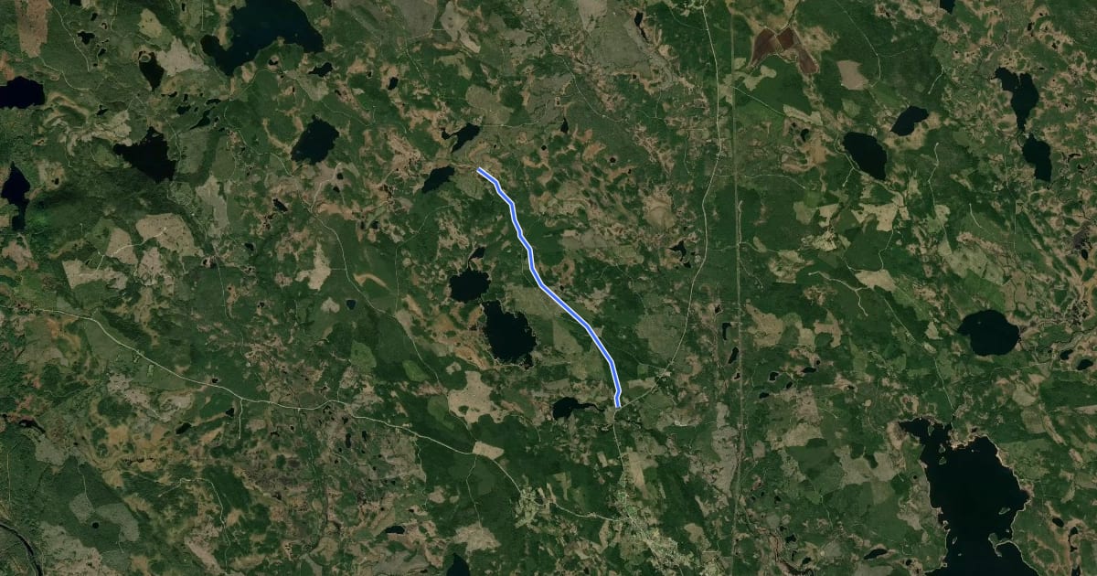 Маршрут Old Hästkovallen pasture trail на спутниковом снимке