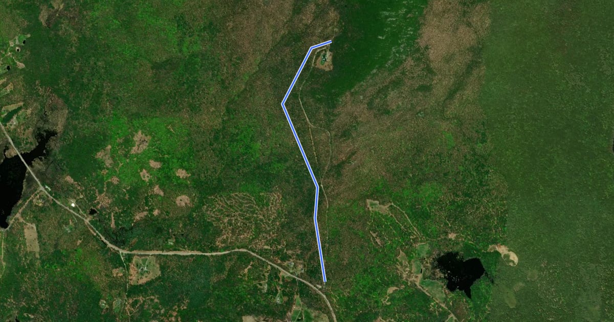 Маршрут Old Halfway House Trail на спутниковом снимке
