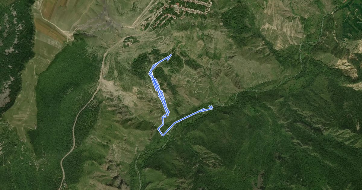 Маршрут Old Halidzor – Vorotan River на спутниковом снимке