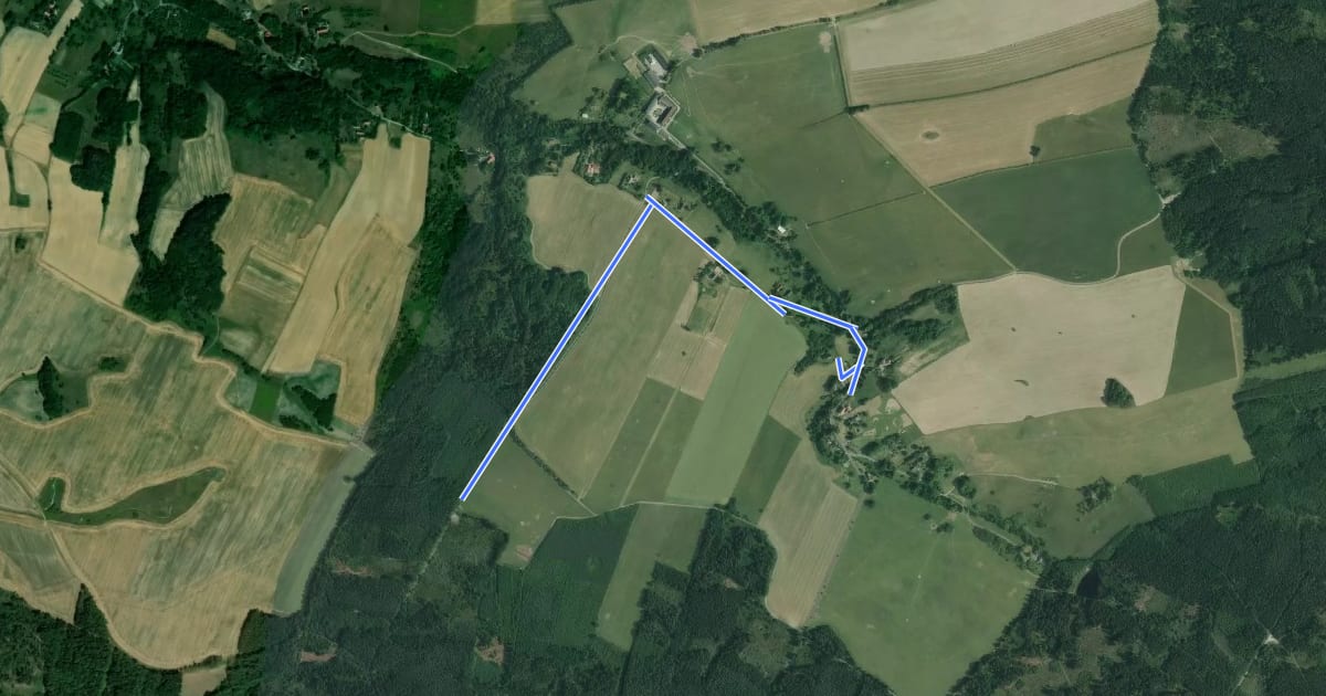 Маршрут Oldřišská pěší trasa на спутниковом снимке