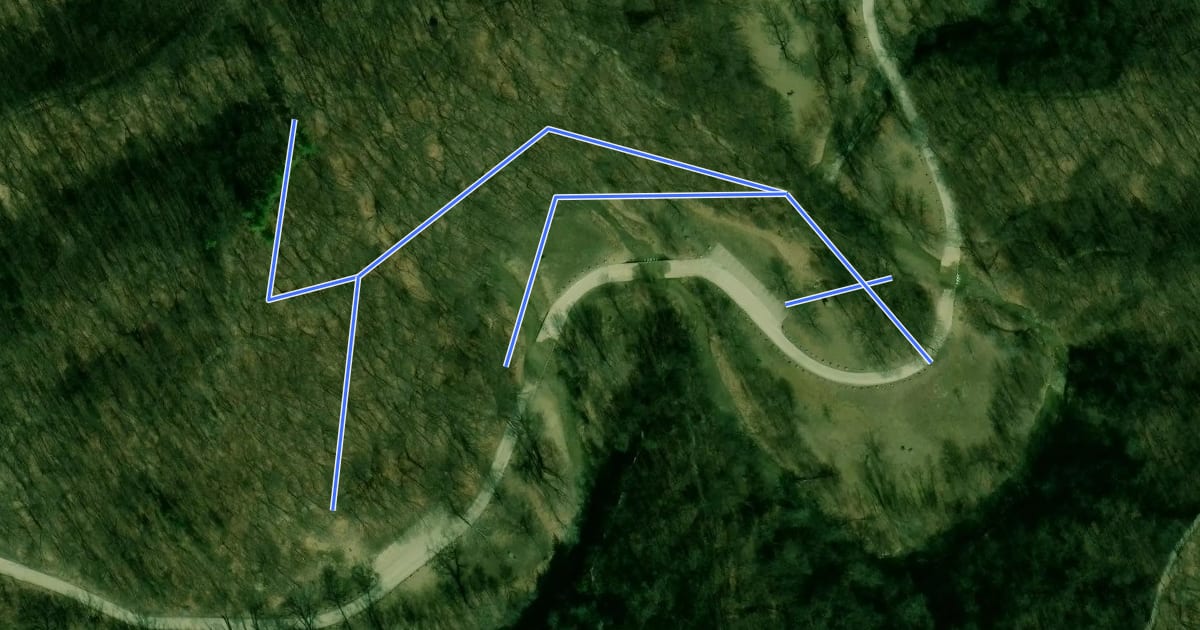 Маршрут Old Indian Trail на спутниковом снимке