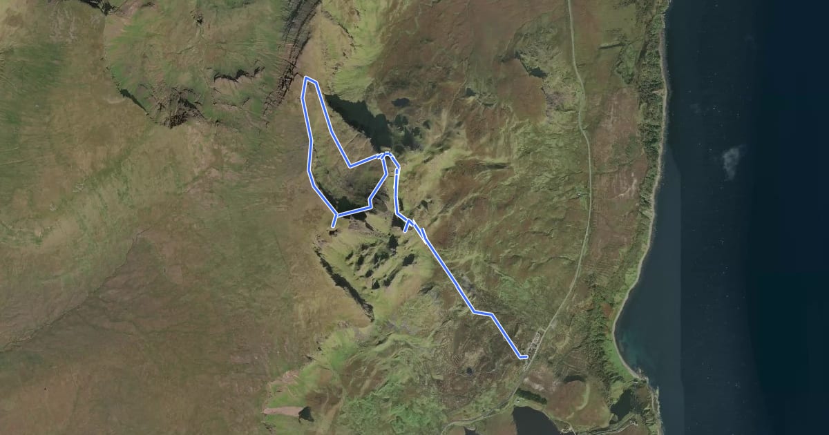 Маршрут Old Man of Storr - Storr Trail на спутниковом снимке