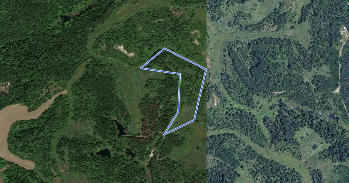 Маршрут Old Mare Trail на спутниковом снимке