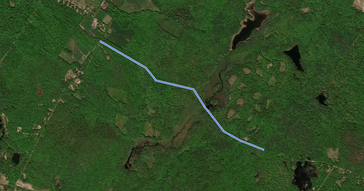 Маршрут Old Mountain Road на спутниковом снимке