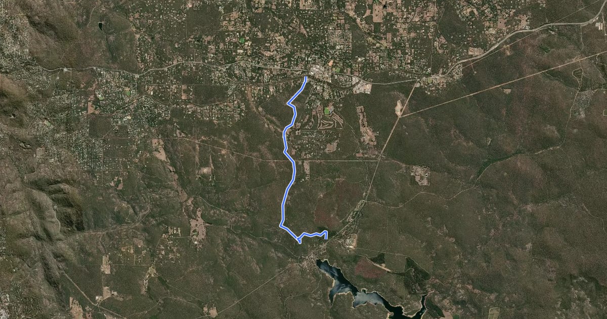 Маршрут Old Mundaring Loop - Closed на спутниковом снимке