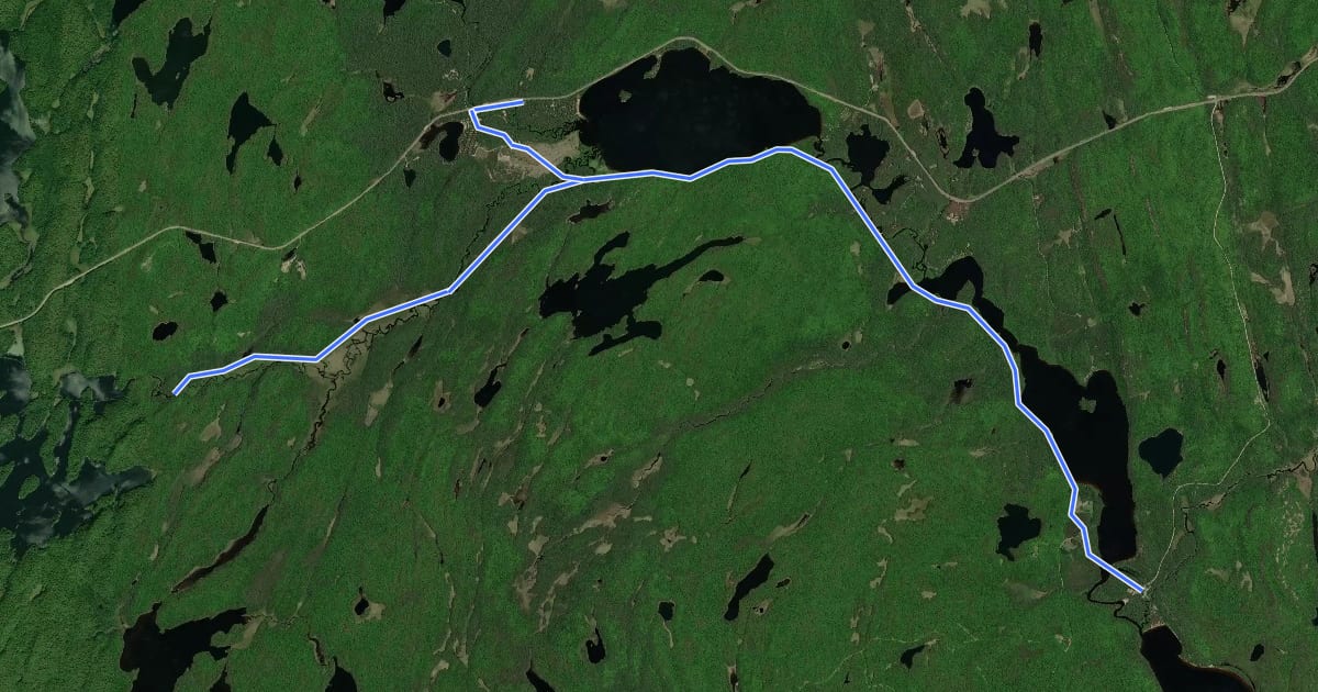 Маршрут Old Railway Bike Trail на спутниковом снимке