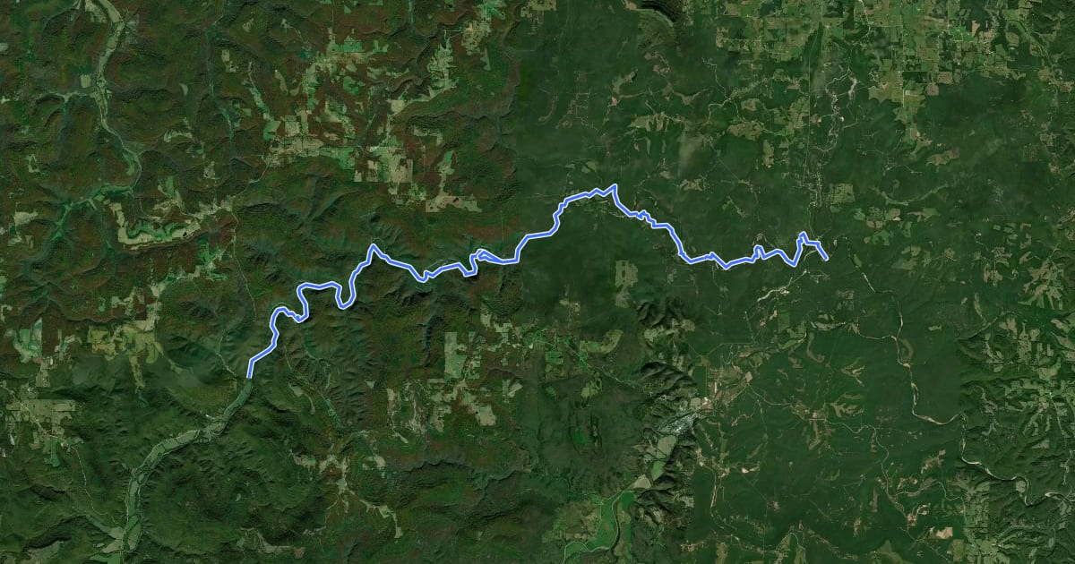 Маршрут Old River Trail на спутниковом снимке